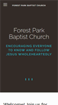 Mobile Screenshot of forestparkbaptist.com