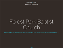 Tablet Screenshot of forestparkbaptist.com